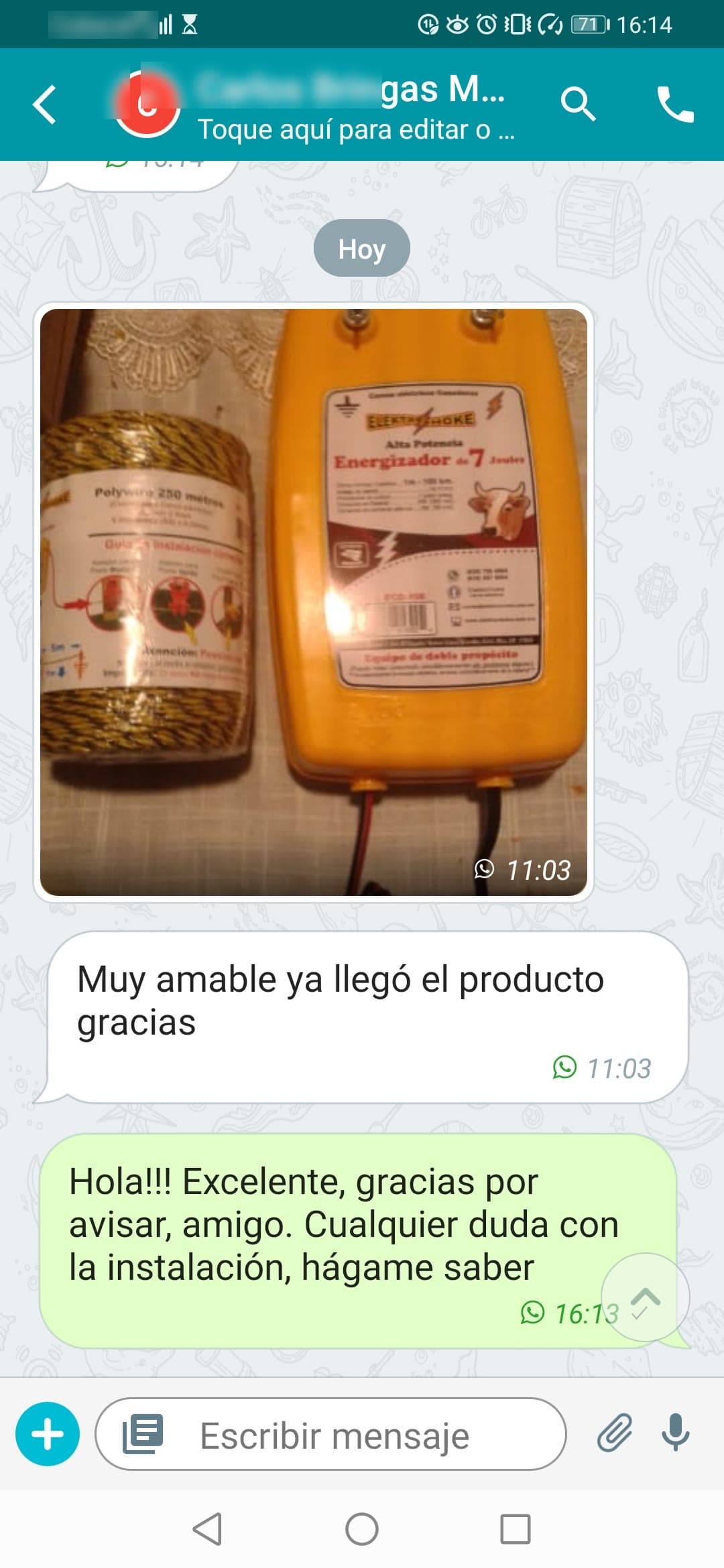 Entrega o instalación compartida 6 de equipo ElektroChoke