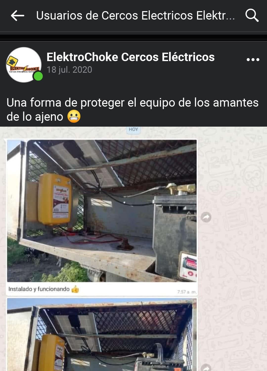 Instalación de equipo compartida en el grupo de usuarios de ElektroChoke