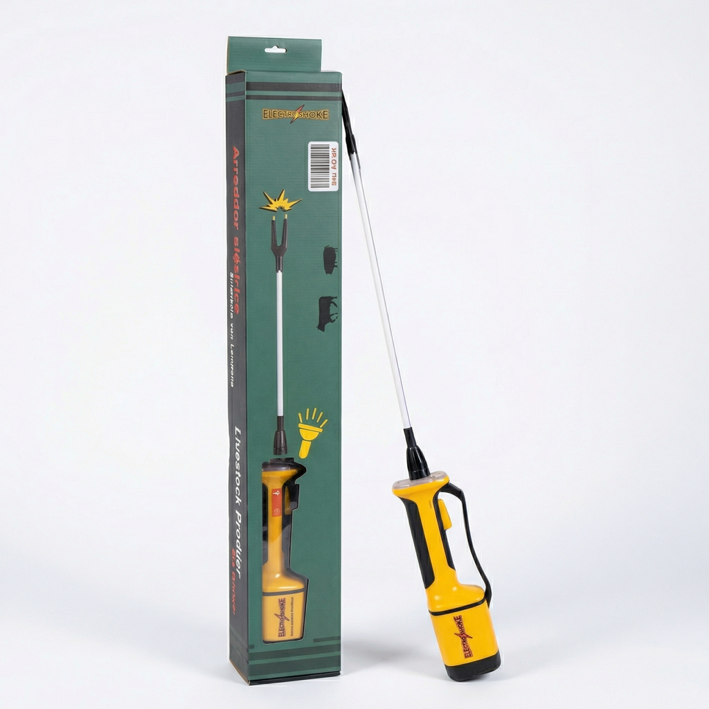 [AC-84A] Arreador/Chicharra "ElektroChoke" 5 Joules con batería de Litio Recargable, lámpara. Modelo con vara de 84 cm [33 pulgadas] (Modelo: AC-84A)