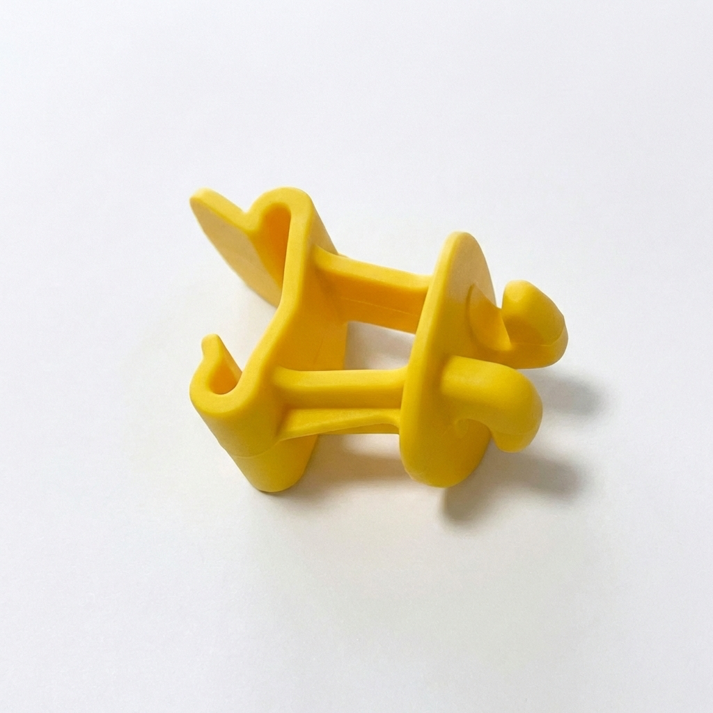 [AT-25A] Aislador Amarillo de paso para poste tipo "T" B/25 pcs  (Mod: AT-25A)