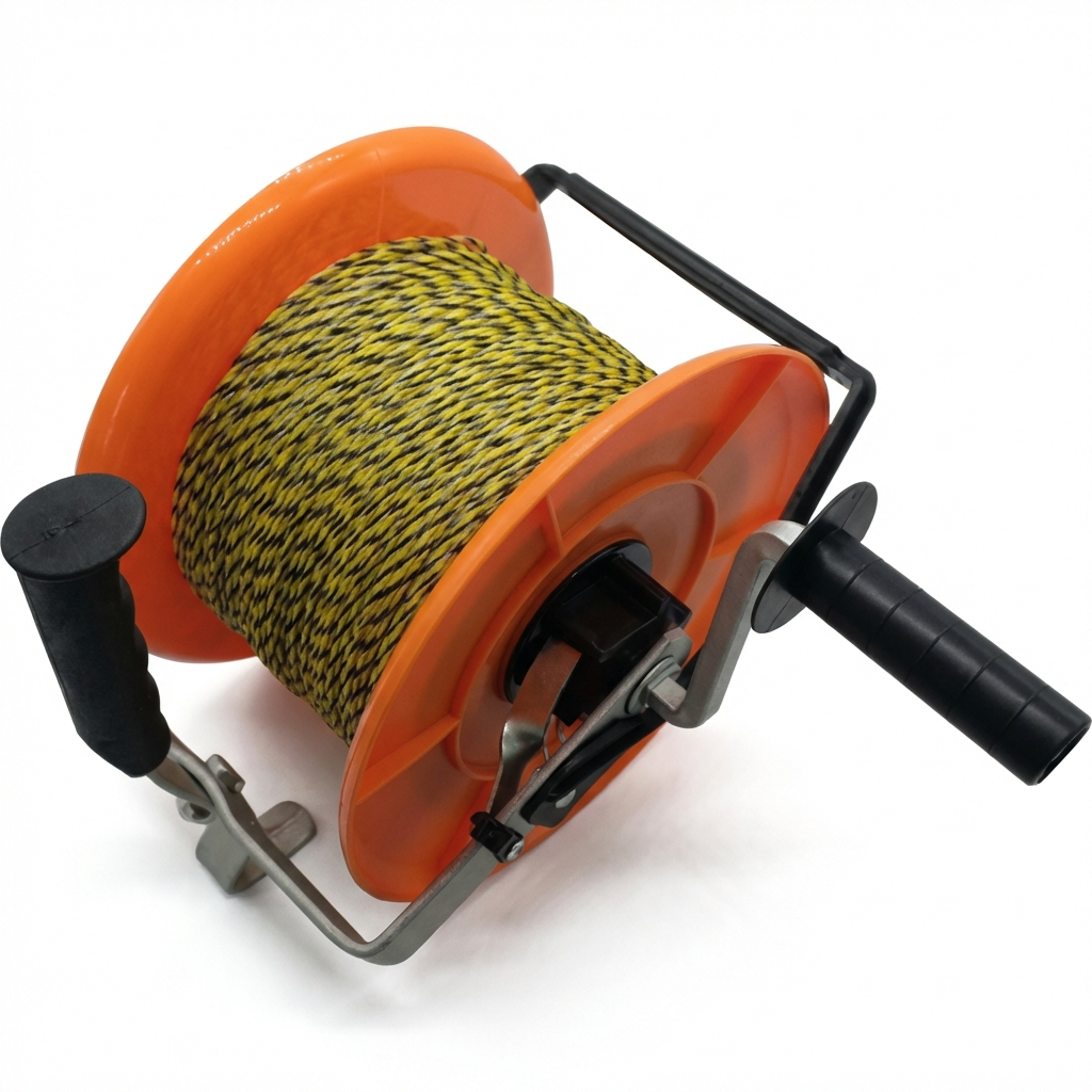 [CDPW-500] Carrete Devanador (Básico) Rot: 1:3, polímero/ metal
Con 500m Polywire diam. 2.5mm con 6 conductores x 0.20m de Acero-Inoxidable (Modelo: CDPW-500)