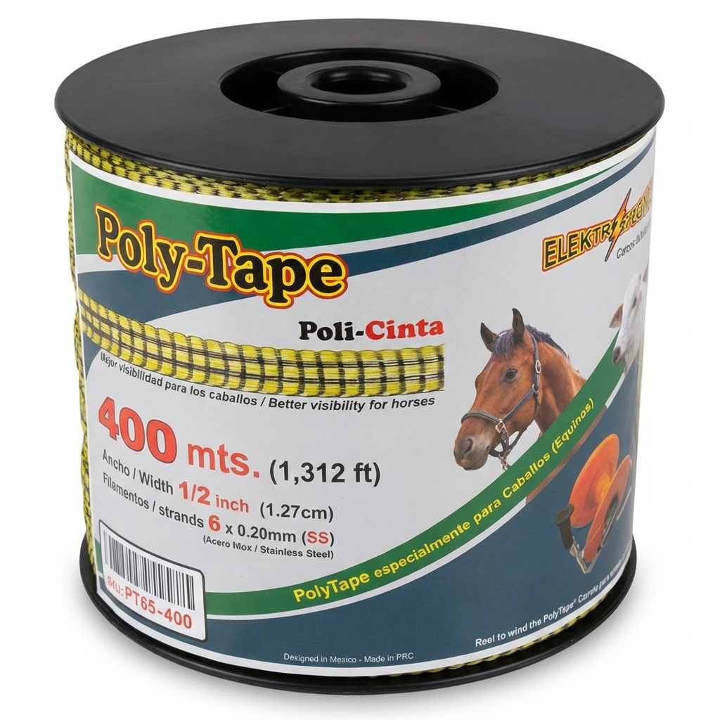 [(PT65-400)] Poly-Tape  400 m 6 conductores  1/2 pulgada (PT65-400) - Poly-Tape de 6 conductores x 0,20 mm, diámetro de 1/2 pulgada (Modelo: PT65-400)
