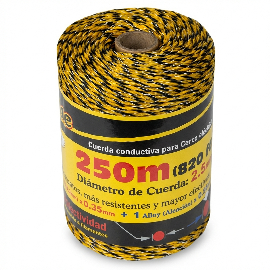 [PW3-250] PW3-250 Poly-Wire 250mt. x diam: 2.5mm, x 3 Filam: 2SS x 0.35mm + 1 Aloy x 0.50mm. Sku: PW3-250. (Nuevo diseño, mas conductividad y más resistente)