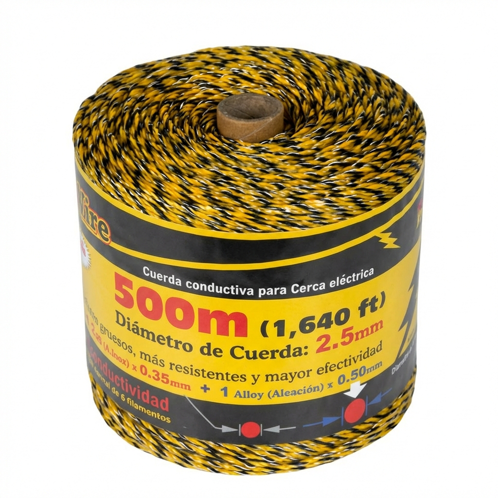 [PW3-500] PW3-500 PolyWire 500mt. x diam: 2.5mm, x 3 Filam: 2SS x 0.35mm + 1 Aloy x 0.5mm. Sku: PW3-500. (Nuevo diseño, mas conductividad y más resistente)